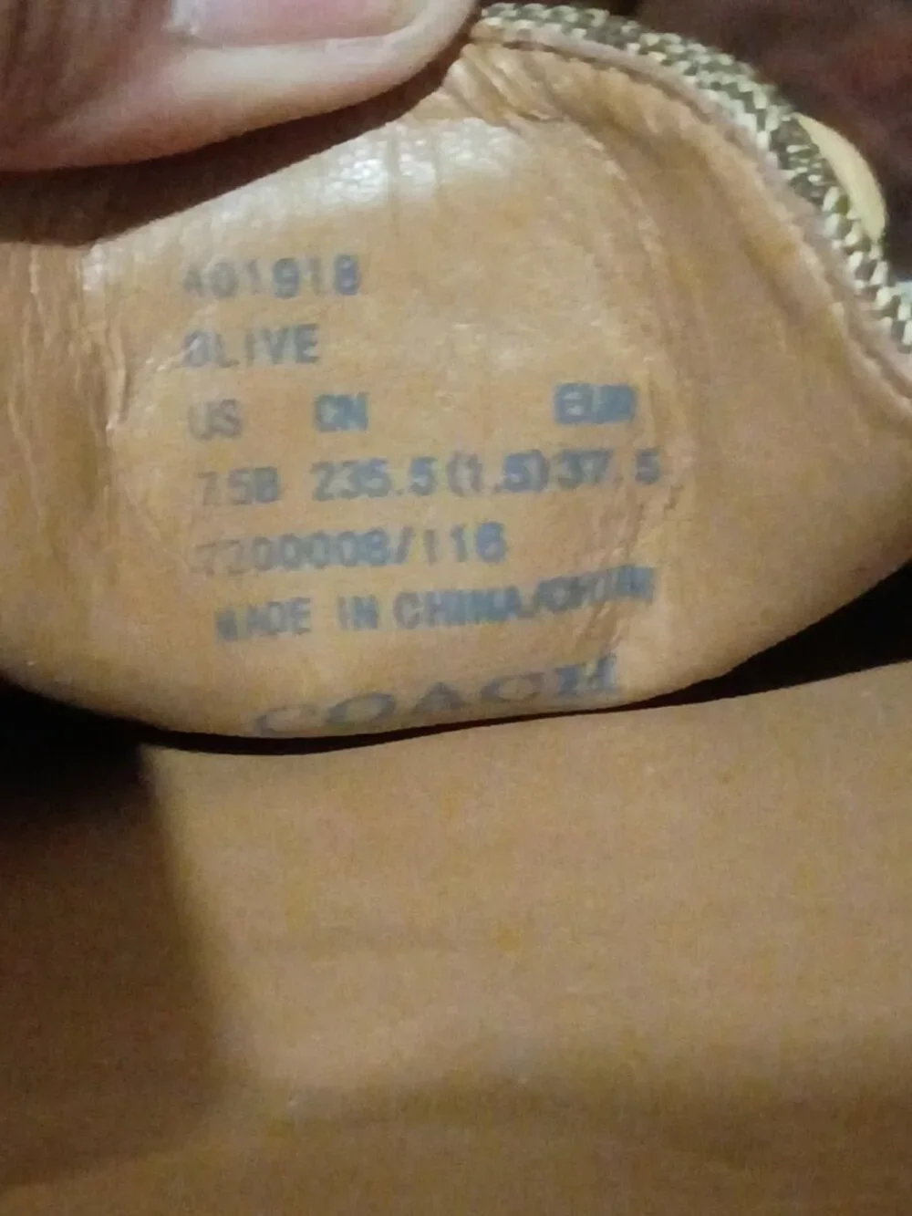 Coach Women's Olive A01918 Brown Monogram Print Slip-On Loafer Flats Size 7.5B